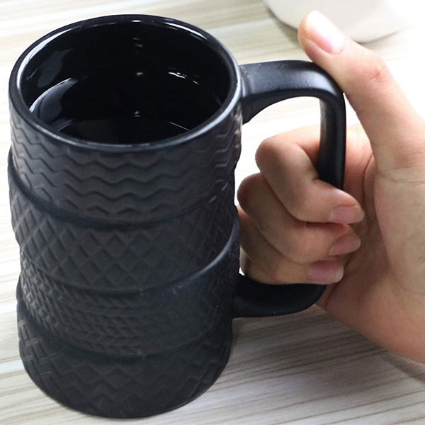 HappyWare  Taza de Céramica en Forma de Llantas Apiladas