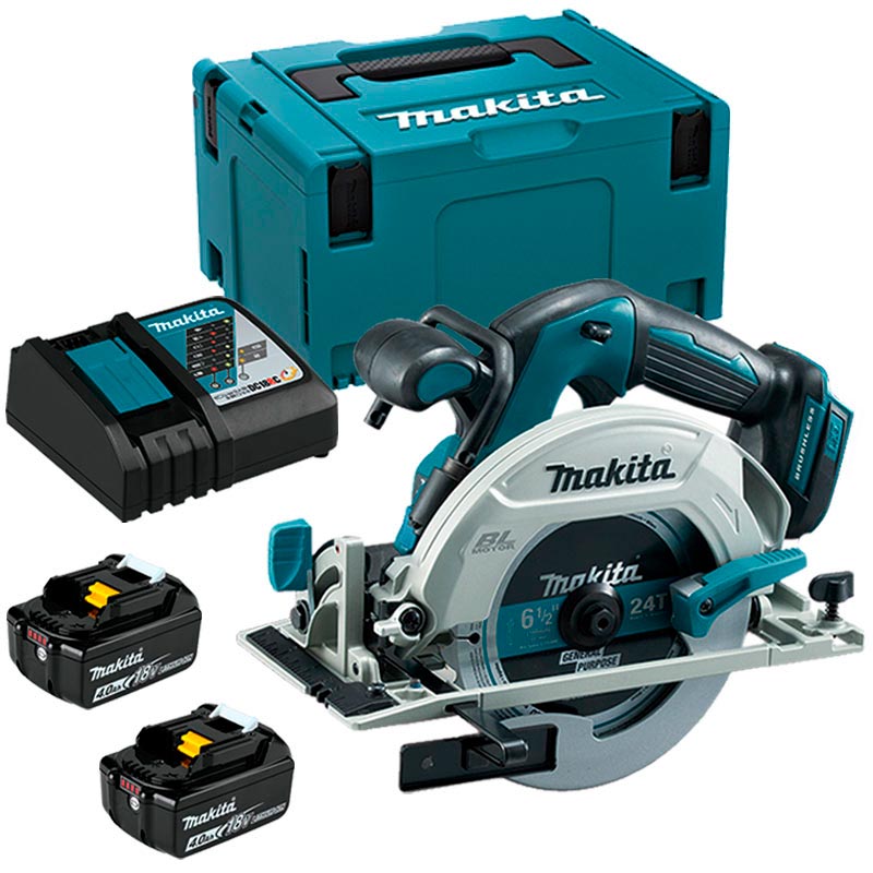 Sierra Circular Inalámbrica Makita DHS680RMJ De 6 1/2" 18V +2 Baterías