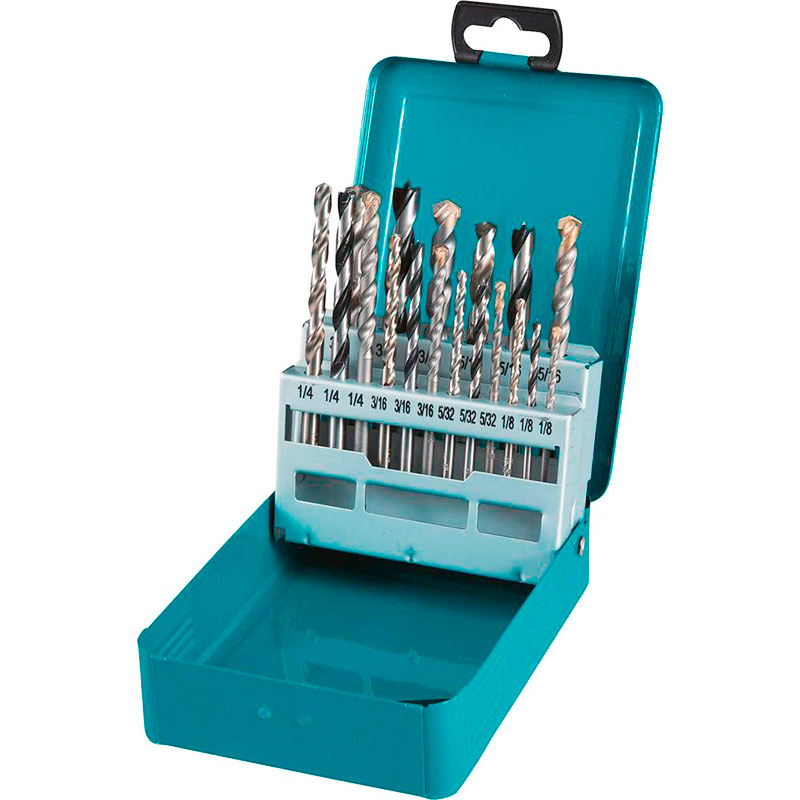 Juego De Brocas Estándar 18 Piezas Makita D-59178 Con Estuche