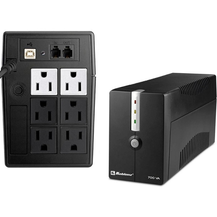 KOBLENZ NO BREAK 7016 USB/R 700VA/360W RESPALDO 25 MINUTOS 6 CONTACTOS GARANTÍA 3 AÑOS (00-4206-9)