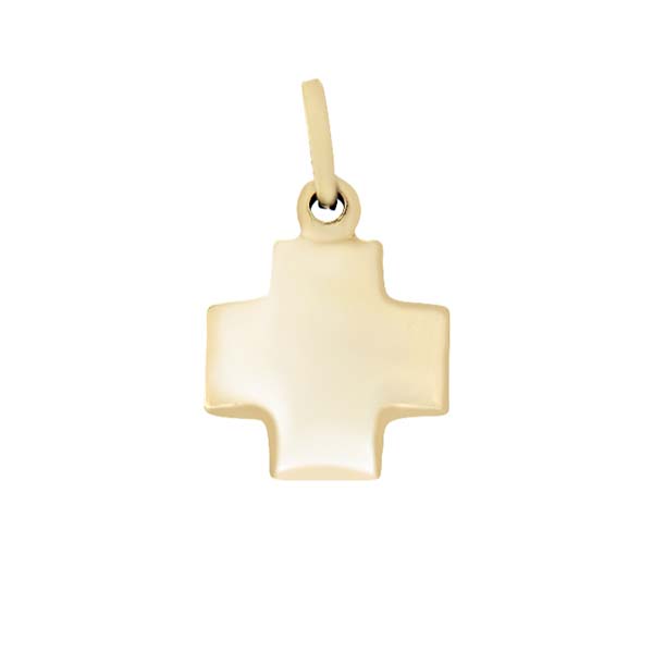 Cruz Suiza Inflada en Oro Amarillo de 14 K + Obsequio