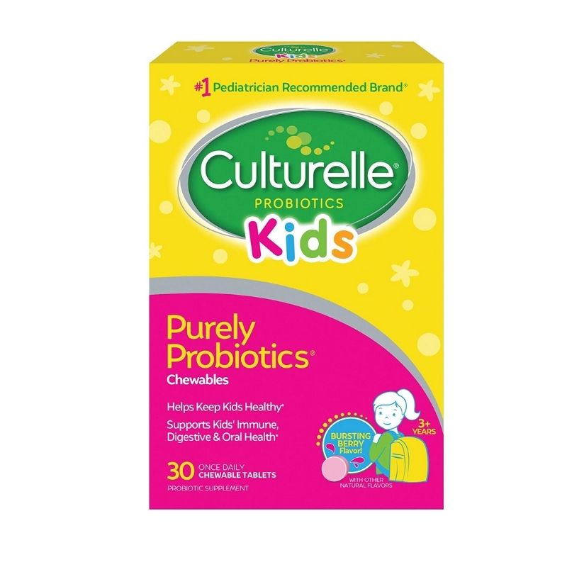 Probióticos Para Niños Culturelle Kids 30 Tabletas Masticables Cereza