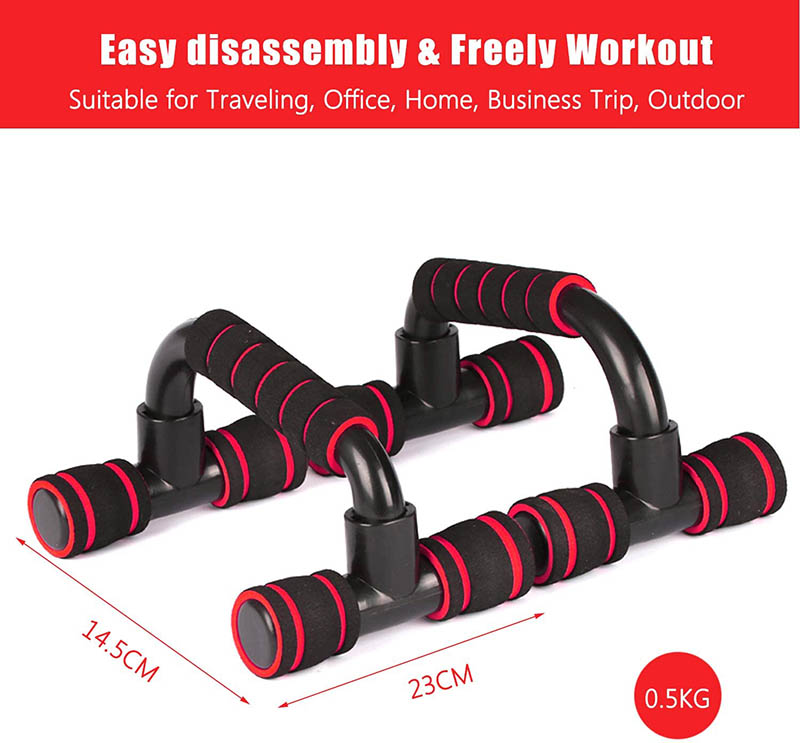 Push Up Bars Soportes para Flexiones Abdominales Soportes Pushup Stands para Hombre Mujer Fitness Musculación Oficina Ejercicio de Poder Entrenamiento Muscular Abdominales Culturismo