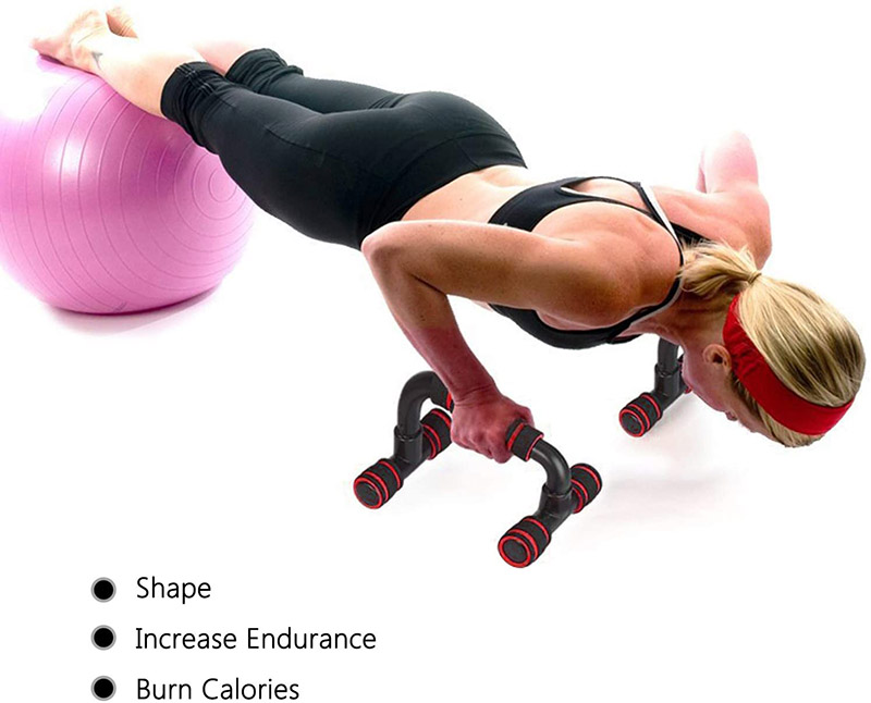 Push Up Bars Soportes para Flexiones Abdominales Soportes Pushup Stands para Hombre Mujer Fitness Musculación Oficina Ejercicio de Poder Entrenamiento Muscular Abdominales Culturismo