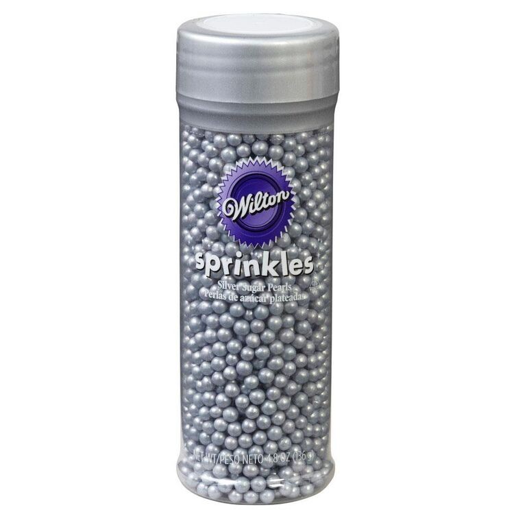Perlas De Azucar Comestibles Plateadas Wilton 710-1174