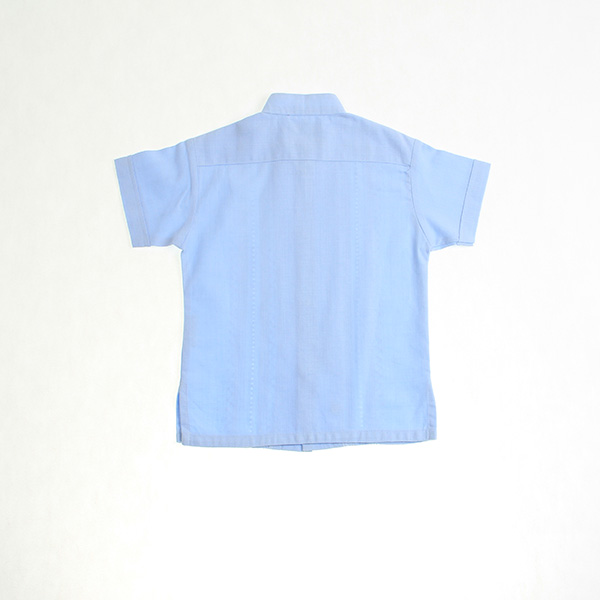 Conjunto de Guayabera Bordada de Lino color Azul Cielo 1 a 4 años.