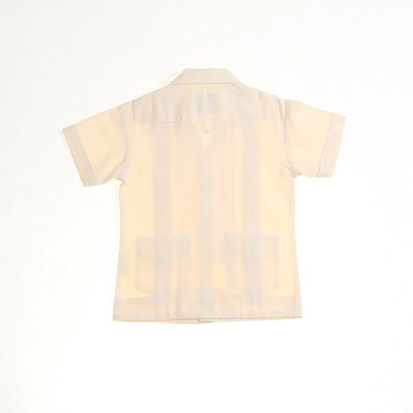 Conjunto de Guayabera Bordada de Lino color Hueso 1 a 6 años.