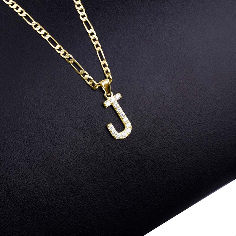 Dije Letra Inicial J  VAROURO | Oro 10k + Cadena Regalo Envío Gratis