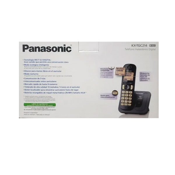 Teléfono Inalambrico Panasonic 4 En 1 Para Casa U Oficina