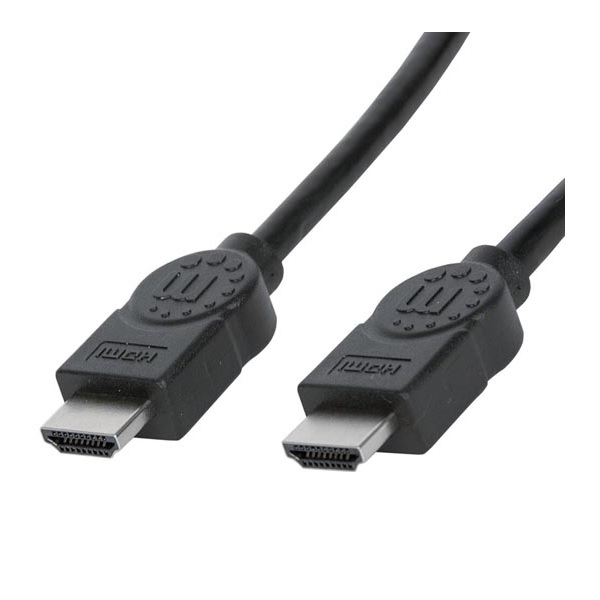 Cable Hdmi 3 M Negro Video Pc Lap Monitor Pantalla Oficina Hogar Negocio Manhattan