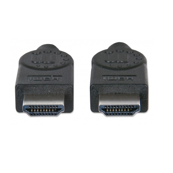 Cable Hdmi 3 M Negro Video Pc Lap Monitor Pantalla Oficina Hogar Negocio Manhattan