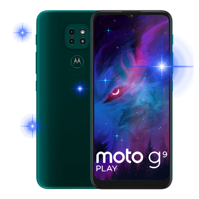 Celular MOTOROLA Moto G9 PLAY 4GB 64GB 6.5" HD+ Triple Camara 48Mpx - Tecnología 3G