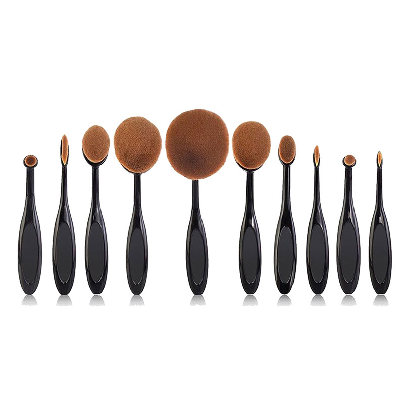 Set de 10 brochas ovaladas