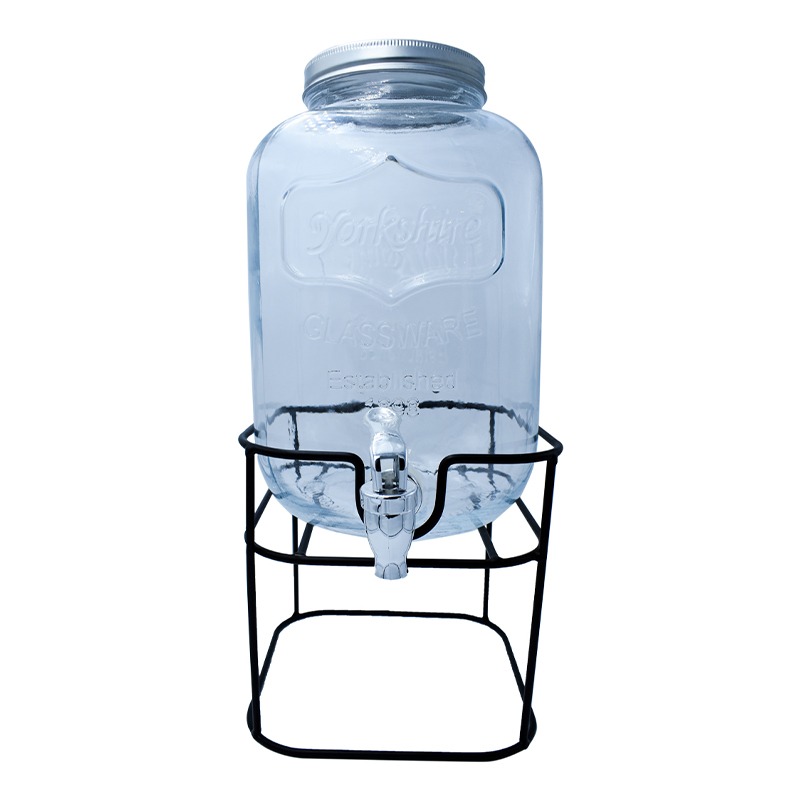 Dispensador De Bebidas Vitrolero Agua Vidrio Con Base Mason Jar Top Choice 