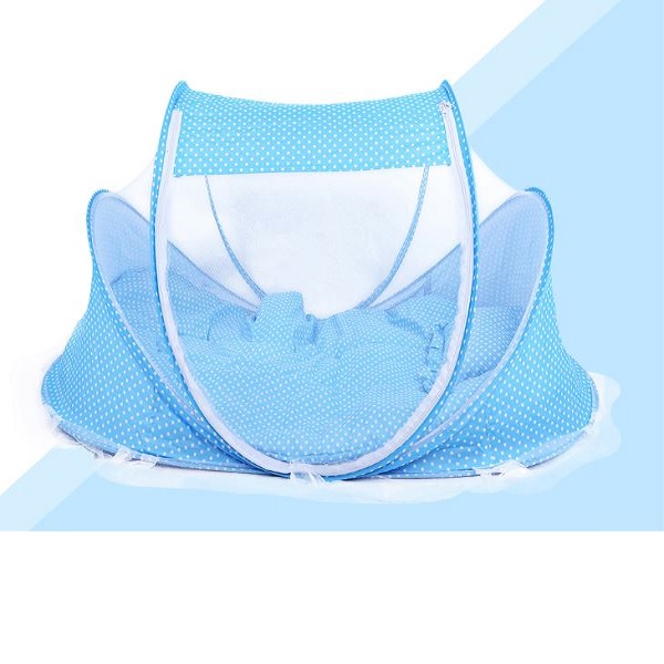 Cunas Bebe Moisés Plegable Portátil Mosquitero Cuna Colecho Color Azul 