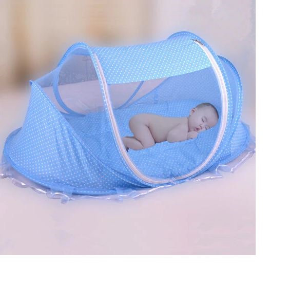 Cunas Bebe Moisés Plegable Portátil Mosquitero Cuna Colecho Color Azul 