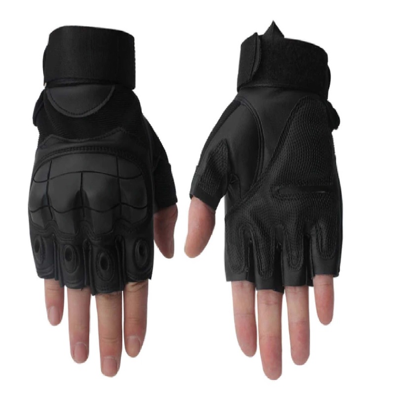  Sunnystacticalgear Deportes al aire libre motocicleta ciclismo guantes  airsoft tiro caza dedo completo camuflaje táctico guantes - negro - S :  Todo lo demás