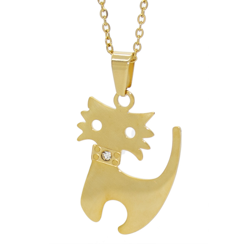 Set Acero NK dije y aretes de gato