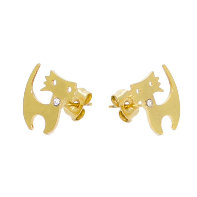 Set Acero NK dije y aretes de gato