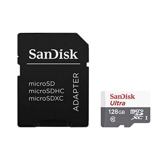 Memoria Micro SD Sandisk 128GB con adaptador clase 10