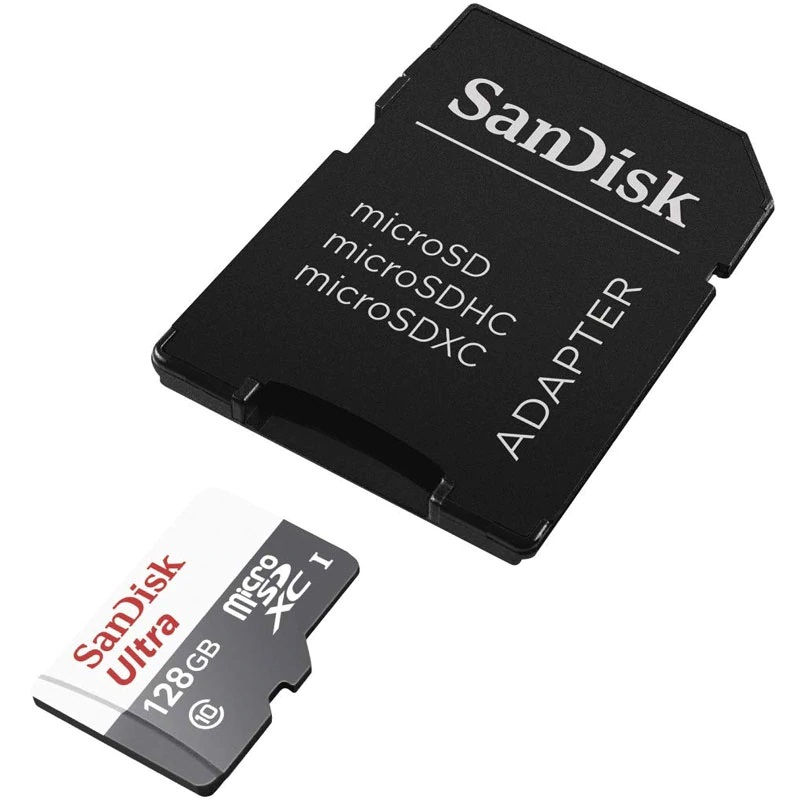 Memoria Micro SD Sandisk 128GB con adaptador clase 10