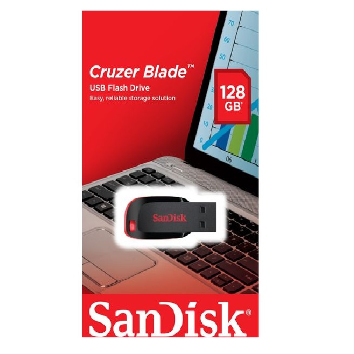 Memoria USB Sandisk 128GB Cruzer Blade Z50 Clase 10