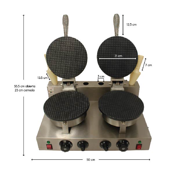 Maquina De Conos,marquesitas Doble Comercial Envío Gratis! 