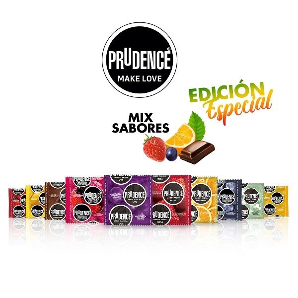 50 Condones Prudence de sabor + Lata Edición Especial Prudence Mix Sabores