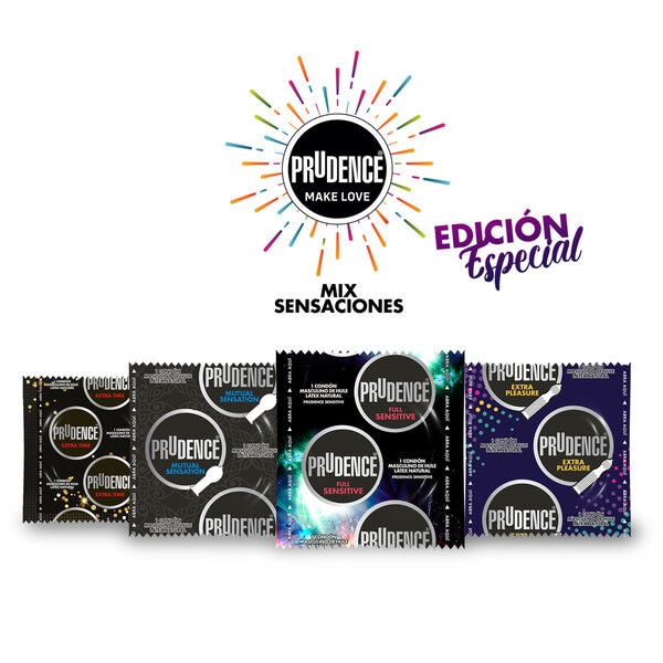 50 Condones Prudence + Lata Edición Especial Prudence Mix Sensaciones