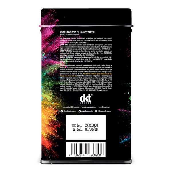 50 Condones Prudence + Lata Edición Especial Prudence Mix Sensaciones