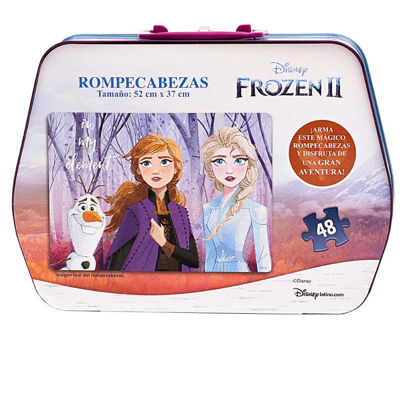 Rompecabezas Frozen II 48 piezas en Maletín con Piedras