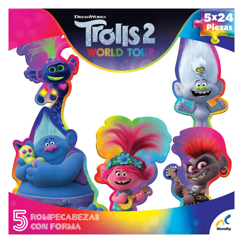 Rompecabezas con forma Trolls World Tour