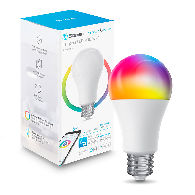 Foco LED Wi-Fi RGB+W multicolor de 10 W SHOME-120 