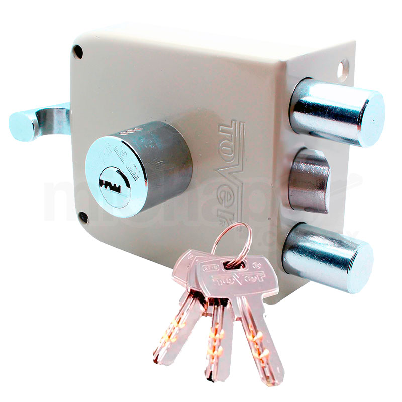 Cerradura Chapa Alta Seguridad Tover L6 Apertura Interior 2 Bulones y resbalón