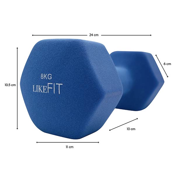 Par Mancuernas Pesa Neopreno 6 Kg Likefit Para Entrenamiento