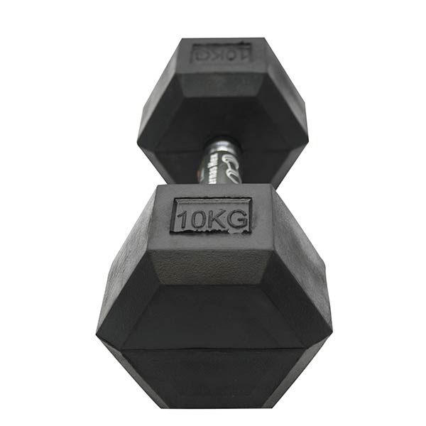Mancuerna Pesa Hexagonal 10 Kg Likefit Para Entrenamiento