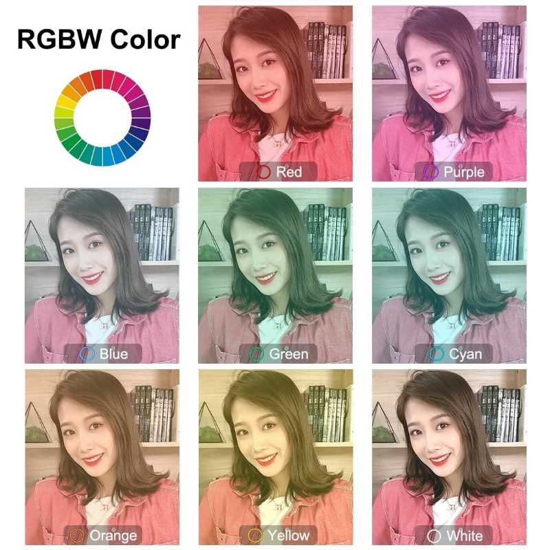 Aro de luz led 26 cm Gadgets & fun Tripie de 1.7 metros con luz blanca y luces de colores RGB