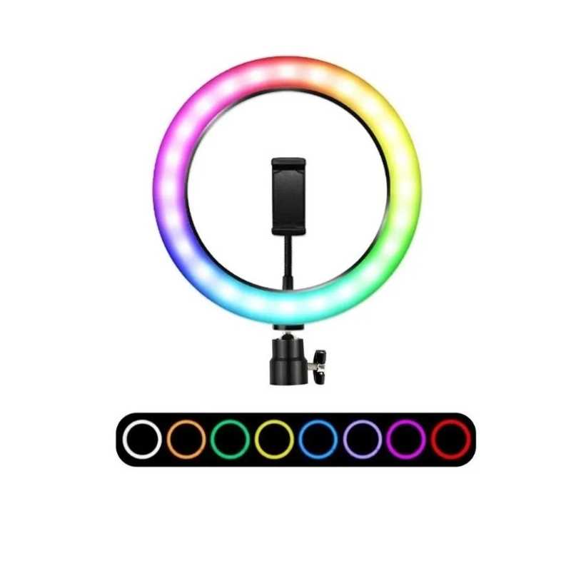 Aro de luz led 26 cm Gadgets & fun Tripie de 1.7 metros con luz blanca y luces de colores RGB