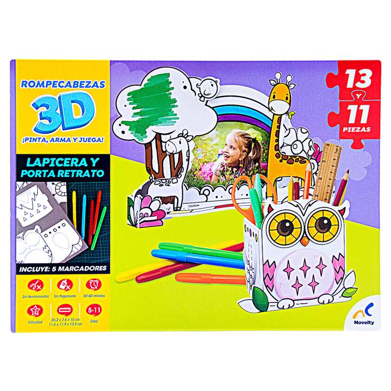 BEARUN - Juego de rompecabezas para colorear en 3D, artes y manualidades para niñas y niños de