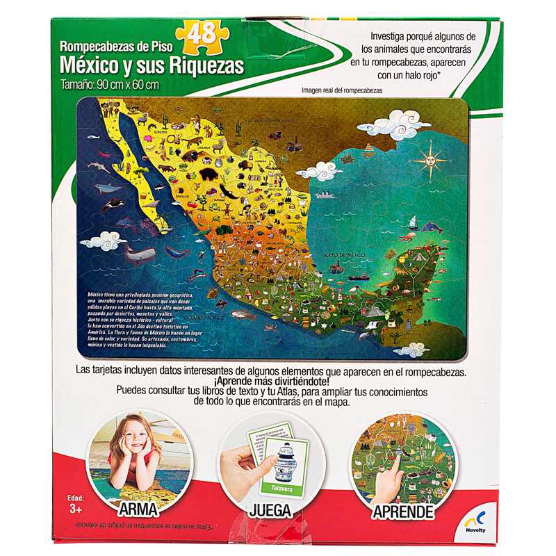Rompecabezas Piso Republica Mexicana 48 piezas