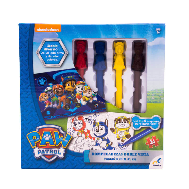 Rompecabezas Doble Vista con Crayones Paw Patrol