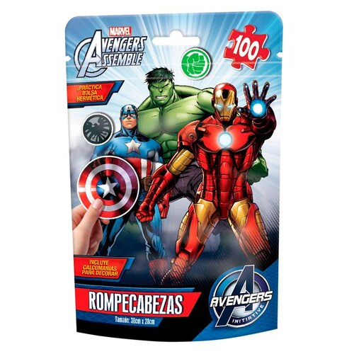 Rompecabeza en Bolsa Metalizada para Niños de Avengers