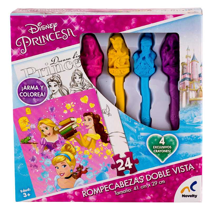 Rompecabeza Doble Vista de Princesas para Niños Novelty