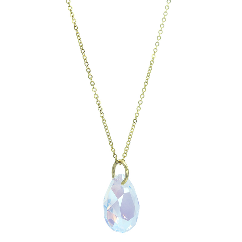 Collar Pear Cristal Shimmer y plata mexicana 0.925