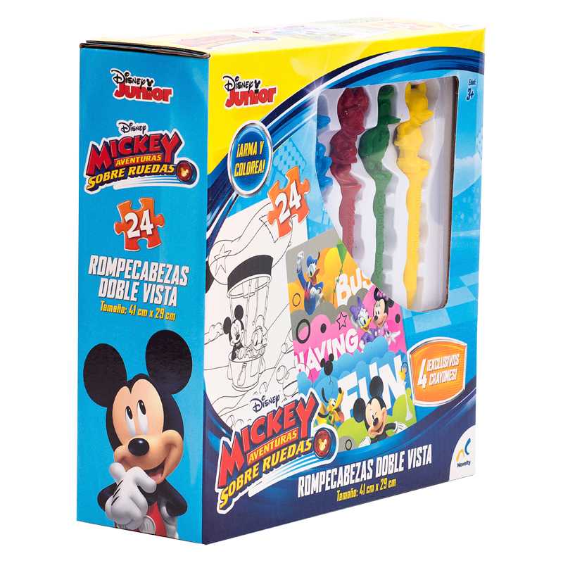 Rompecabeza de Doble Vista +  Crayones de Disney Junior
