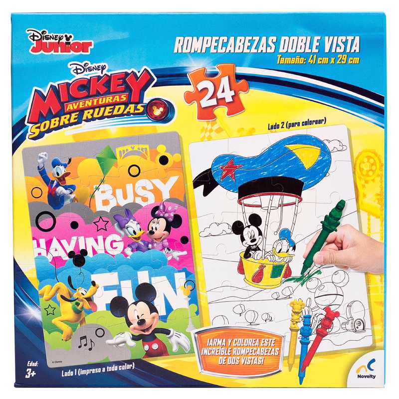 Rompecabeza de Doble Vista +  Crayones de Disney Junior