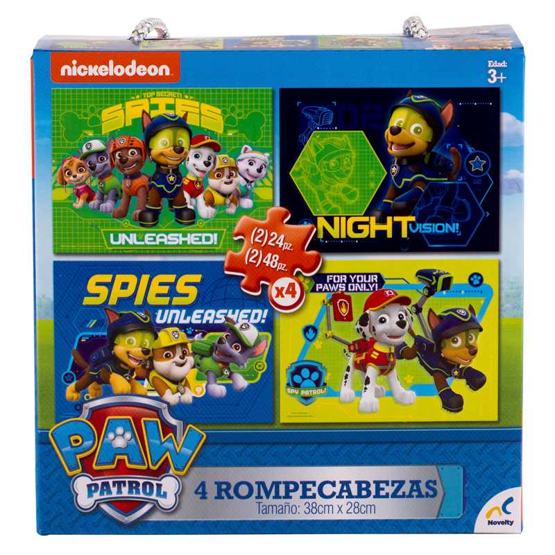 Rompecabezas 4 en 1 Paw Patrol