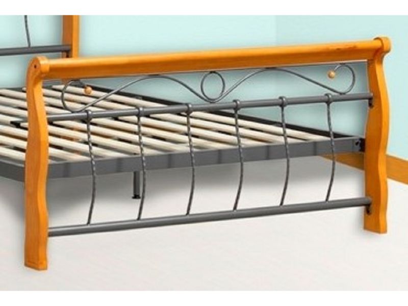 CAMA MATROMINIAL DE MADERA Y HERRERIA DE ACERO MODELO 832