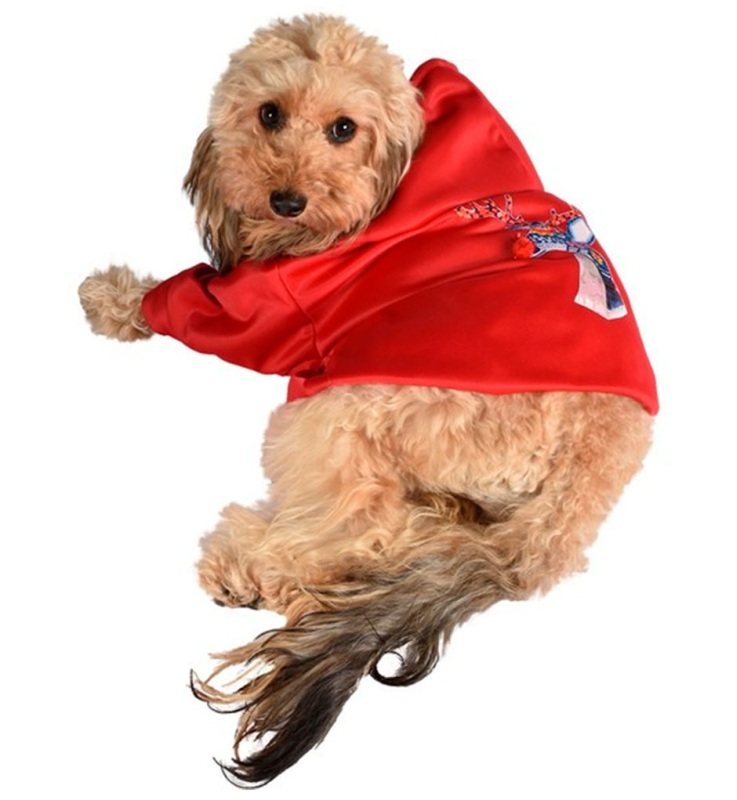 Sudaderas rojas con reno para mujer talla mediana y para mascotas marca El Rebozo de Dolce