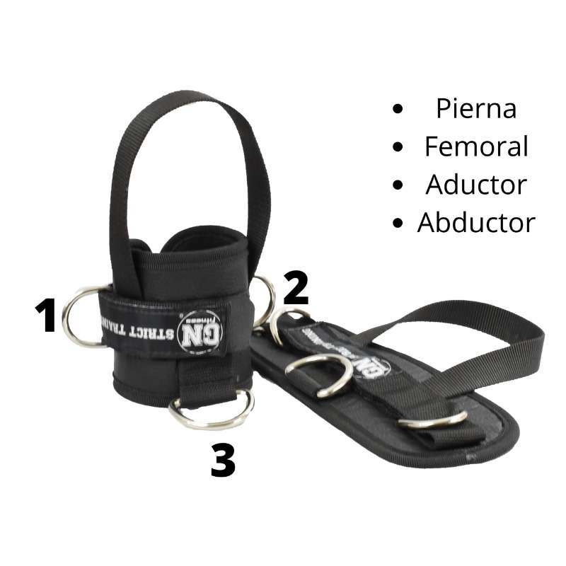 Grilletes Con Talonera para tobillo Gym Femoral, Glúteo, Aductor Abductor